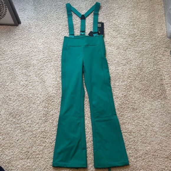 GOLDBERGH WOMEN'S HIGH END SALOPETTE SKI PANTS BIB ICE GREEN TEAL US 6 NWT - Picture 10 of 10